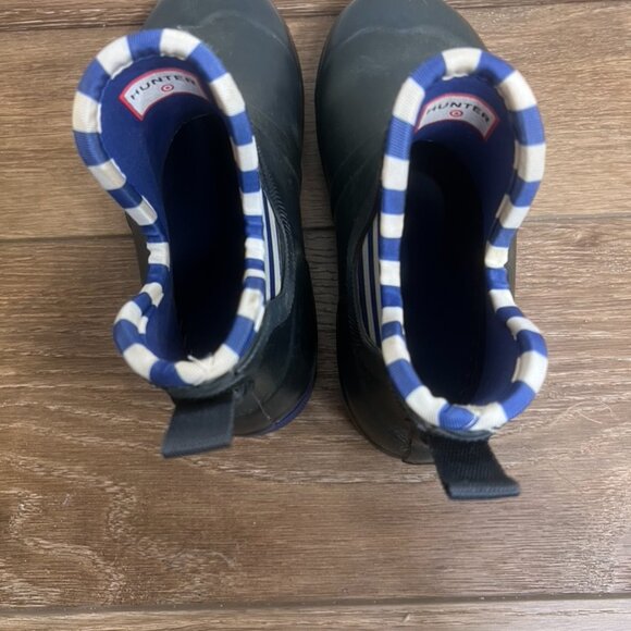 Hunter for Target Rain booties Youth Size 3 Navy/White Outdoor/Waterproof - Picture 4 of 9